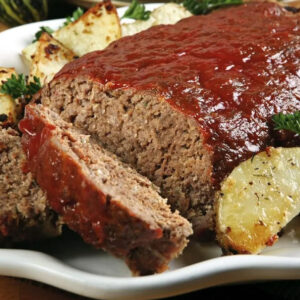 Pan de Carne con Papas al Horno